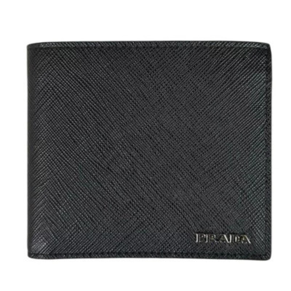 Prada Saffiano Bi fold Wallet Leather